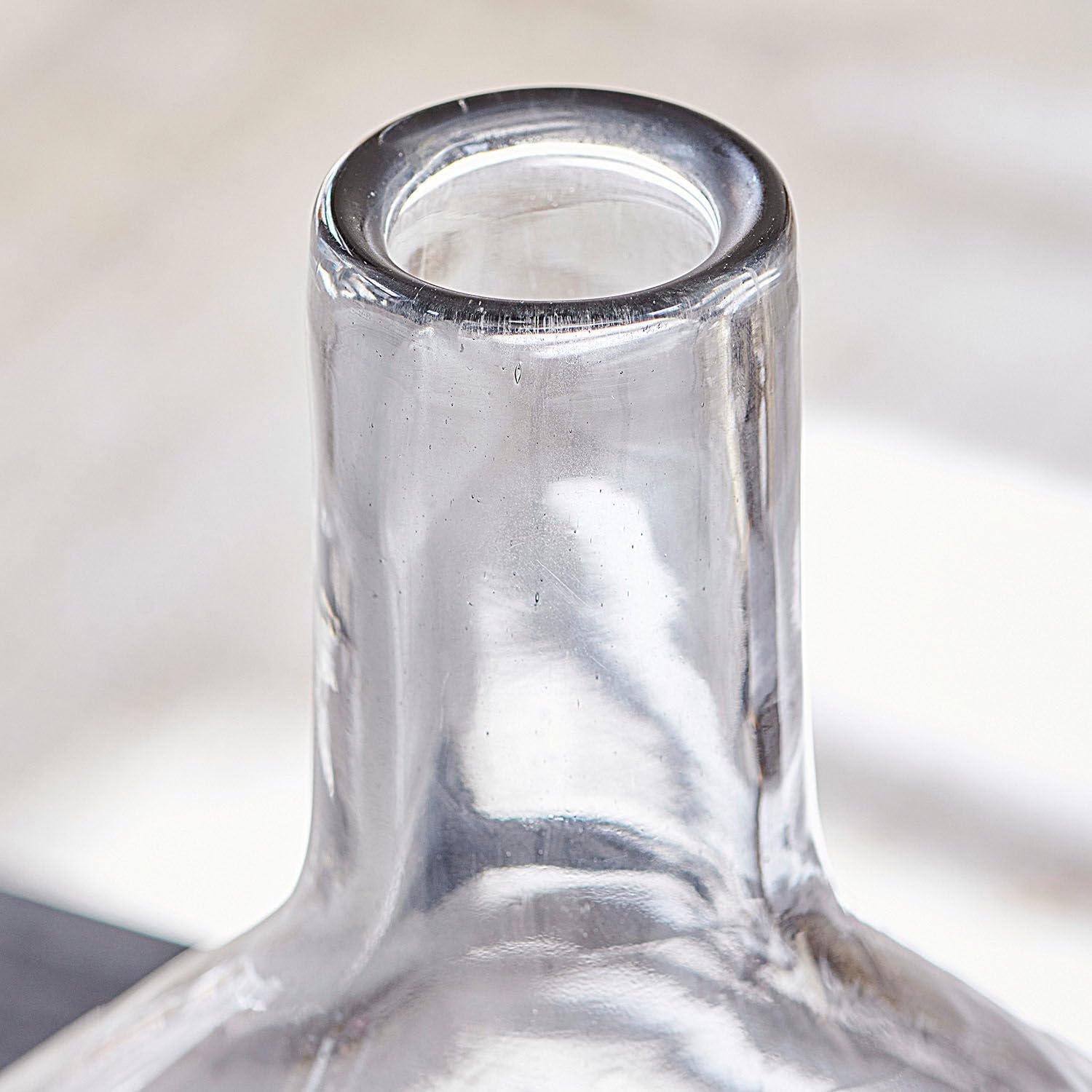 Loberon Argonne Vaso - Vetro soffiato - Sobria sfumatura di Colore Unica nel Suo Genere, Grigio
