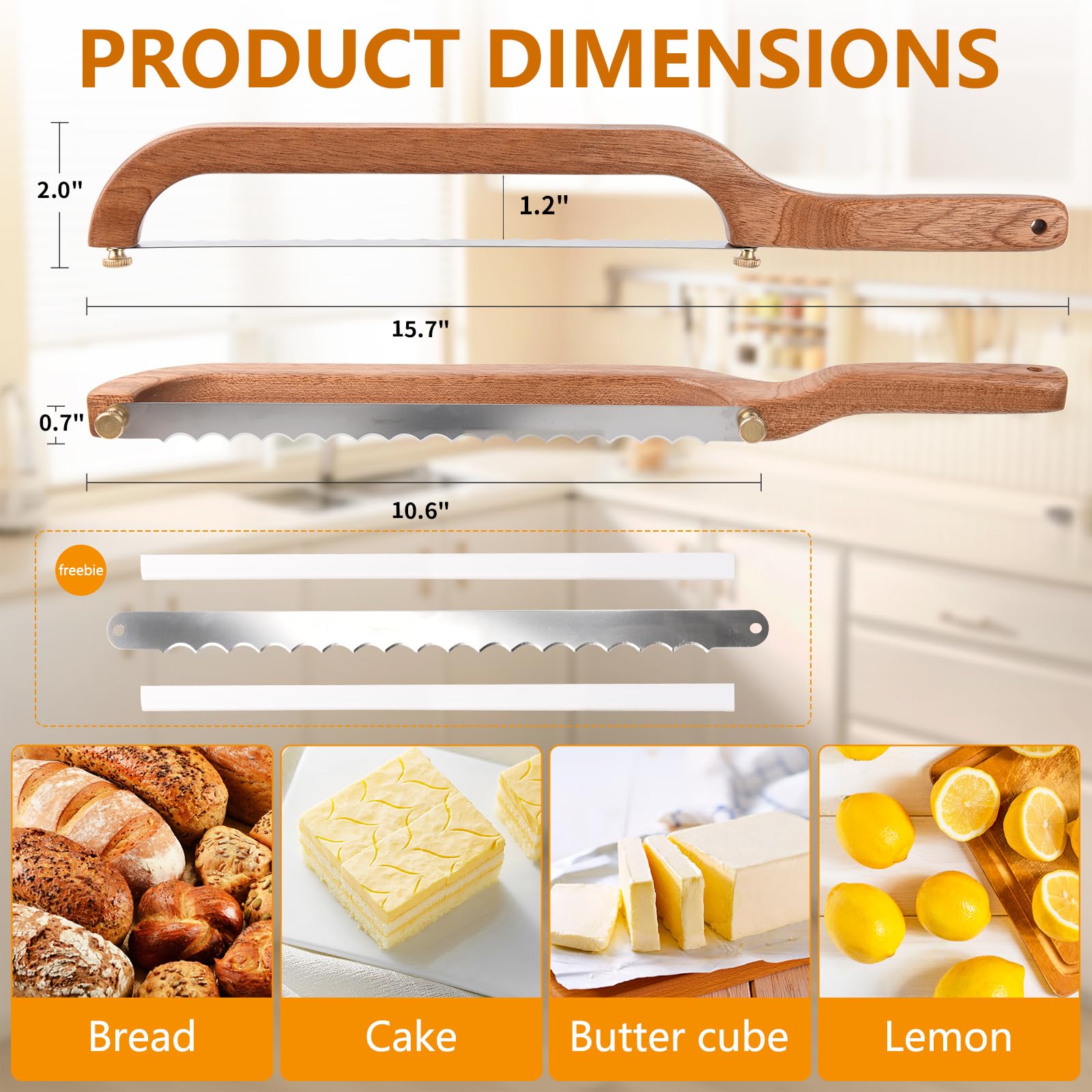 YAPULLYA Sourdough Bread Knife - Perfect Slices -6
