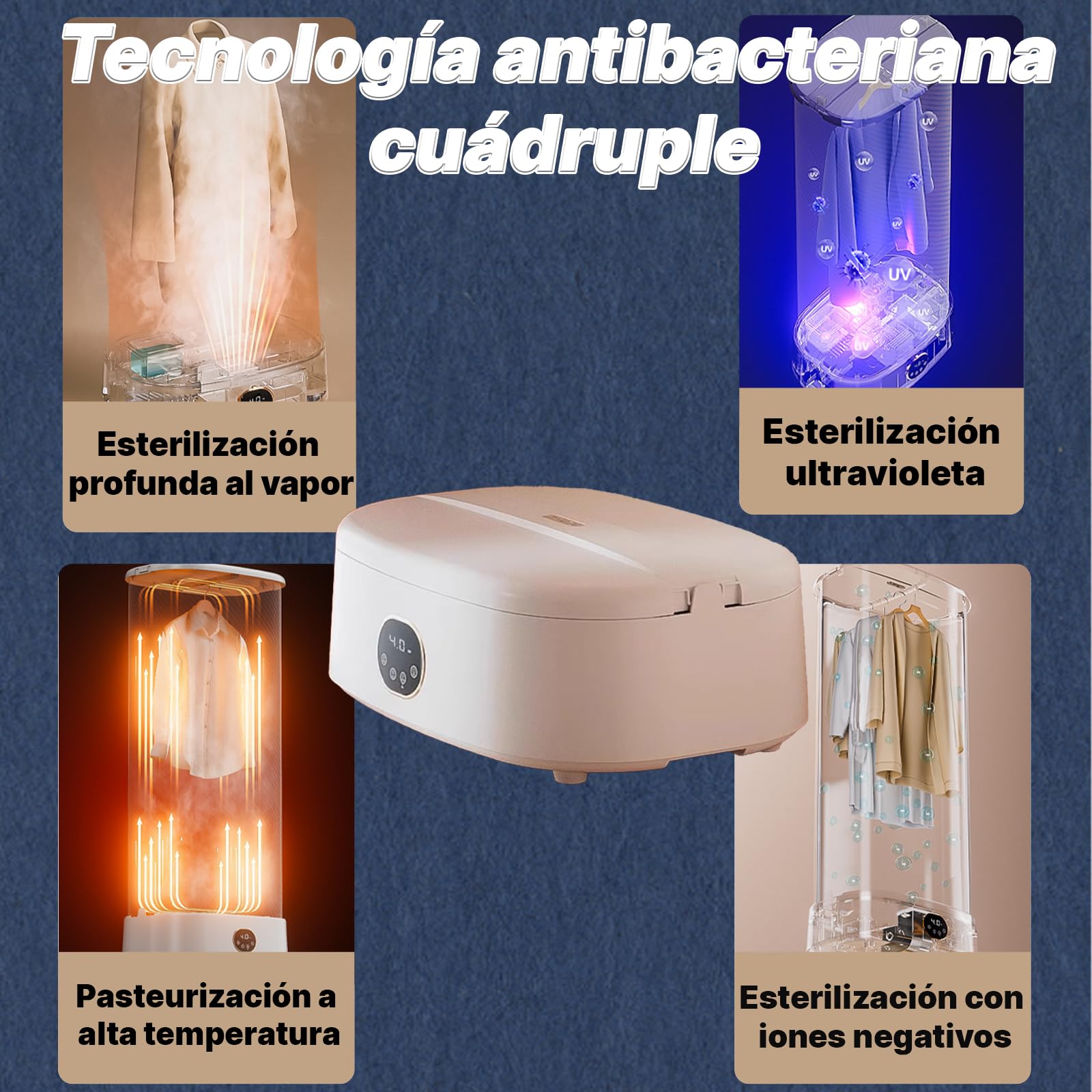 Armario De Planchado AutomáTico 1000w MáQuina AutomáTica Para Planchar Y Doblar,Cuidado A Vapor,Para Planchar Ropa Y Quitar Arrugas,Tendedero Plegable Ropa Y Telas(Modelo EstáNdar)