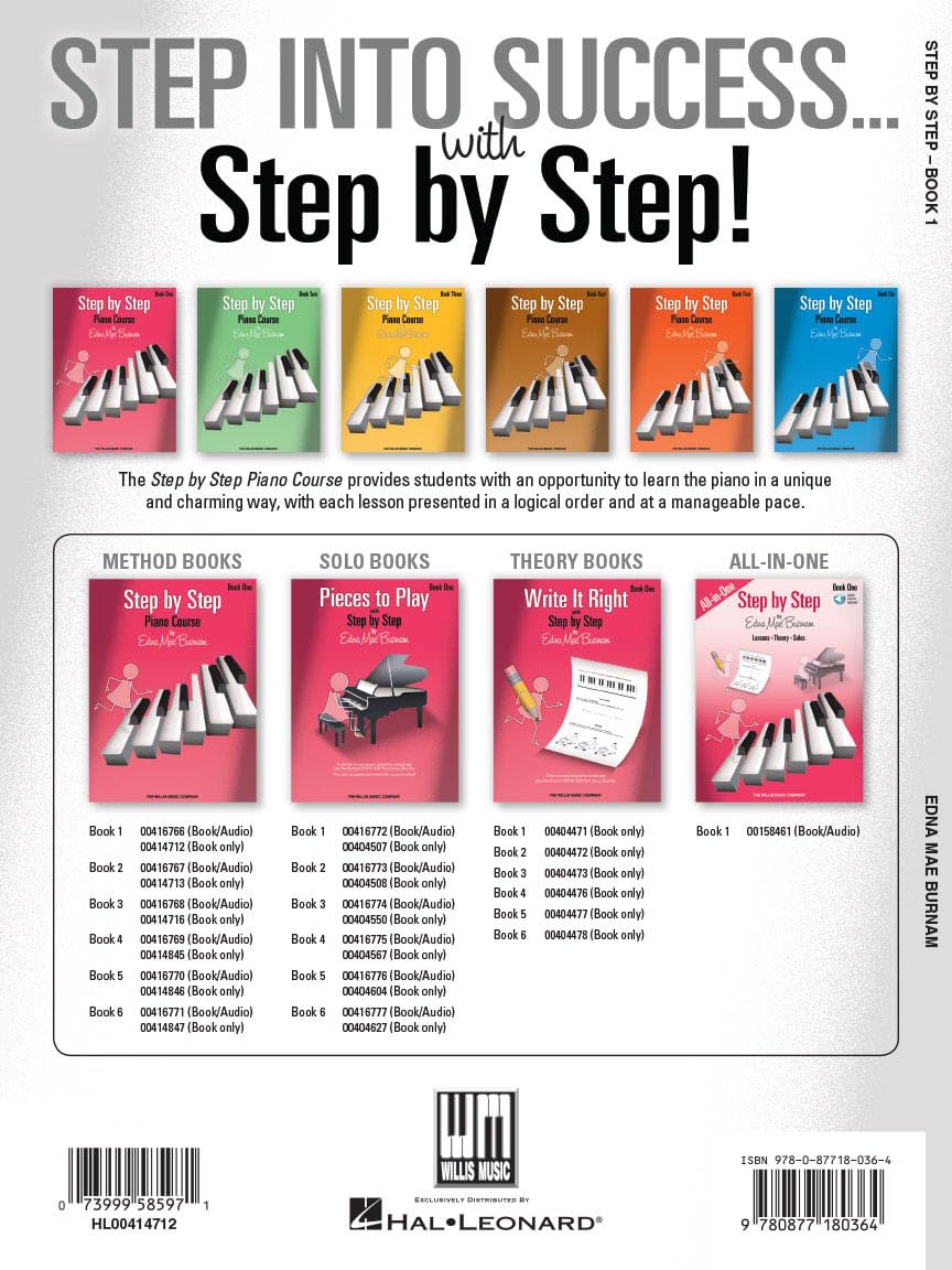 Step by Step Piano Course - Book 1: Sheet Music: 01