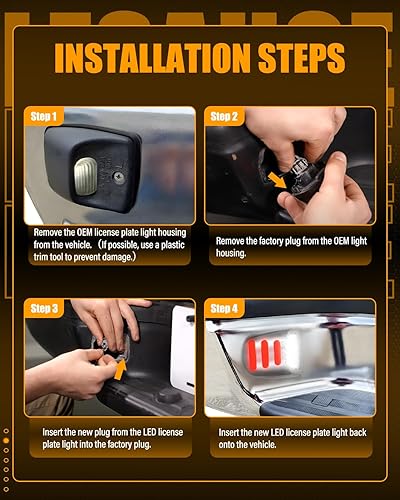 Miniatura 38 de LESAUCE Repuesto de lámpara de matrícula LED completa para Chevy Silverado 1500 2500 3500 Suburban Tahoe GMC Sierra Yukon XL para Escalade, 6000 K