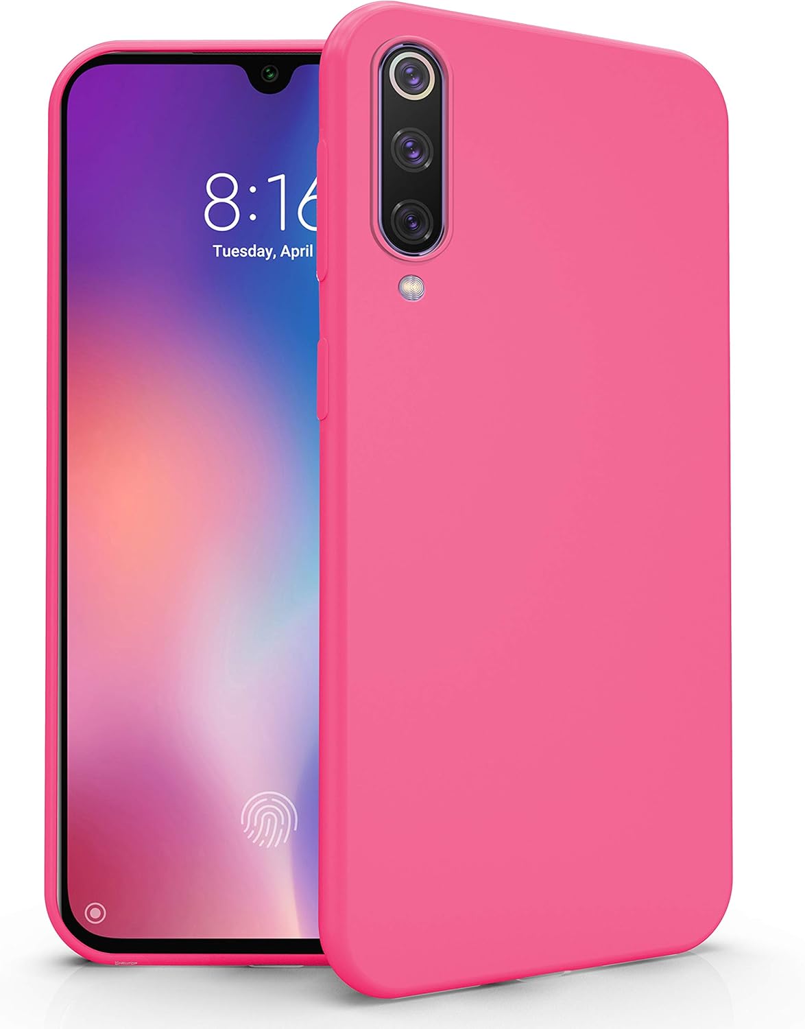 N NEWTOP Funda compatible con Xiaomi Mi 9 SE, funda TPU Soft Gel Silicona Ultra Delgada Flexible Case Trasera Protectora (Fucsia)