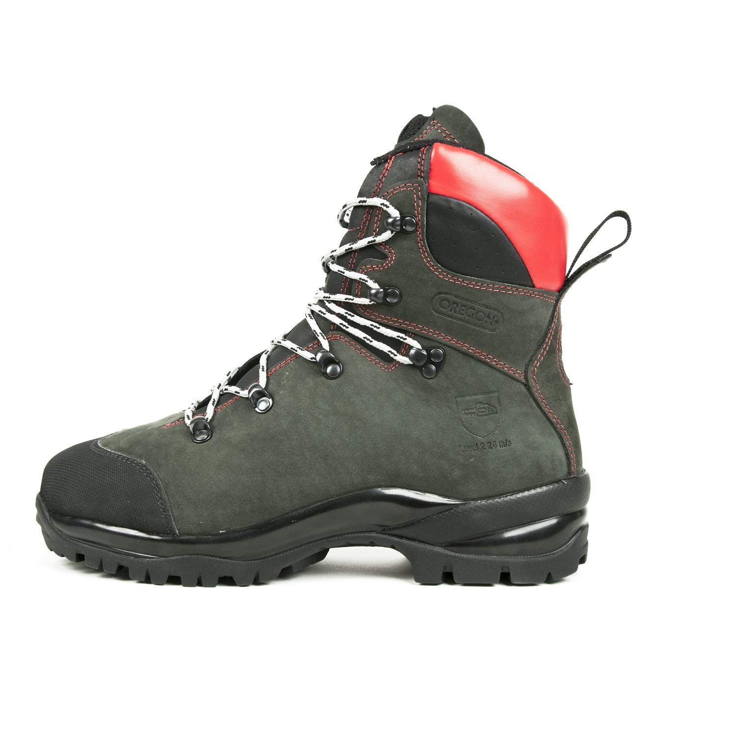 Oregon Fiordland Kettensägen-Schnittschutzstiefel, Größe 46 (EU) | Klasse 2, wasserabweisend, aus Premium-Leder, hitze- und kältebeständig, für Damen und Herren