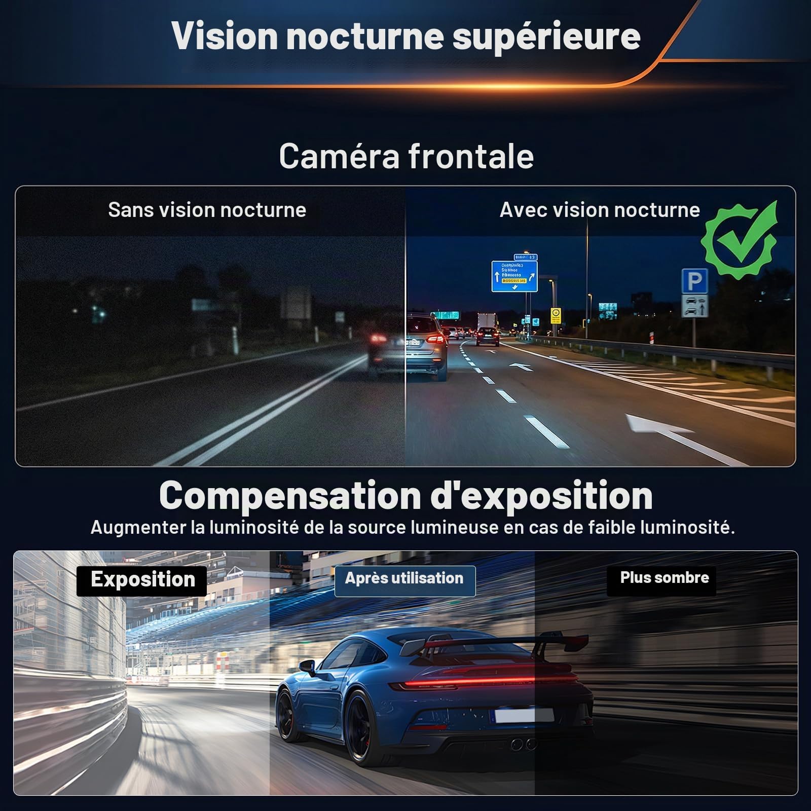 SIXWIN Dashcam Voiture 4 Caméras 360° | Protection Totale, Caméra Avant 1080P | Surveillance Parking 24h/24 & Capteur G | Écran IPS 2,4" | Installation Universelle
