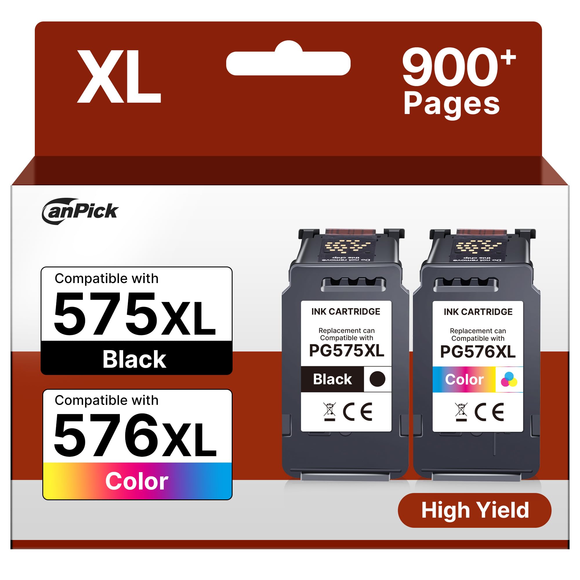 CanPick PG 545 CL 546 XL PG-545XL CL-546XL Multipack Ersatz für Canon Druckerpatrone 545 546 XL für Pixma MX495 TR4550 TR4551 MG2550s MG2555s TS3150 TS3151 TS3350 MG3050 MG3051 (1 Schwarz 1 Farbe)