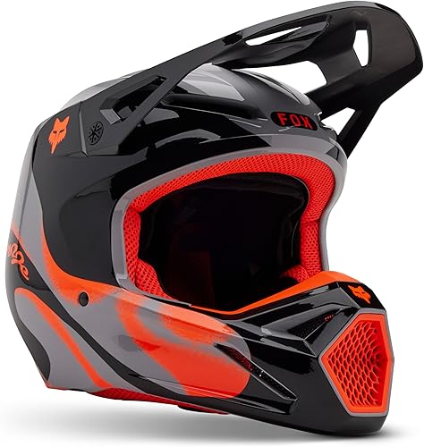 Vista 15 de Fox Racing Casco de motocross unisex V1 Emoción roja fluorescente