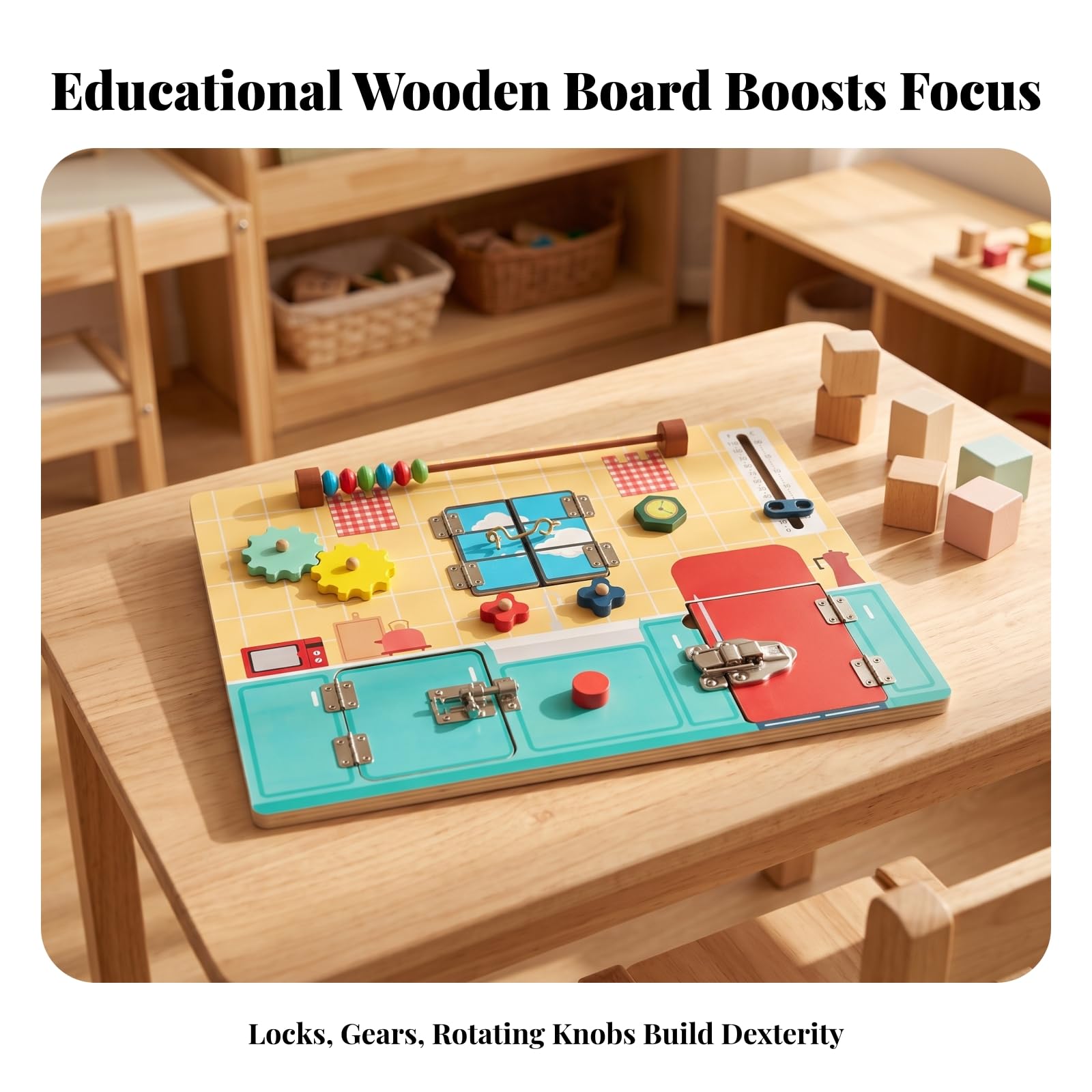 Milageto Busy Board Educativo | Tablero Pestillos, para Guarría, Niños Pequeños