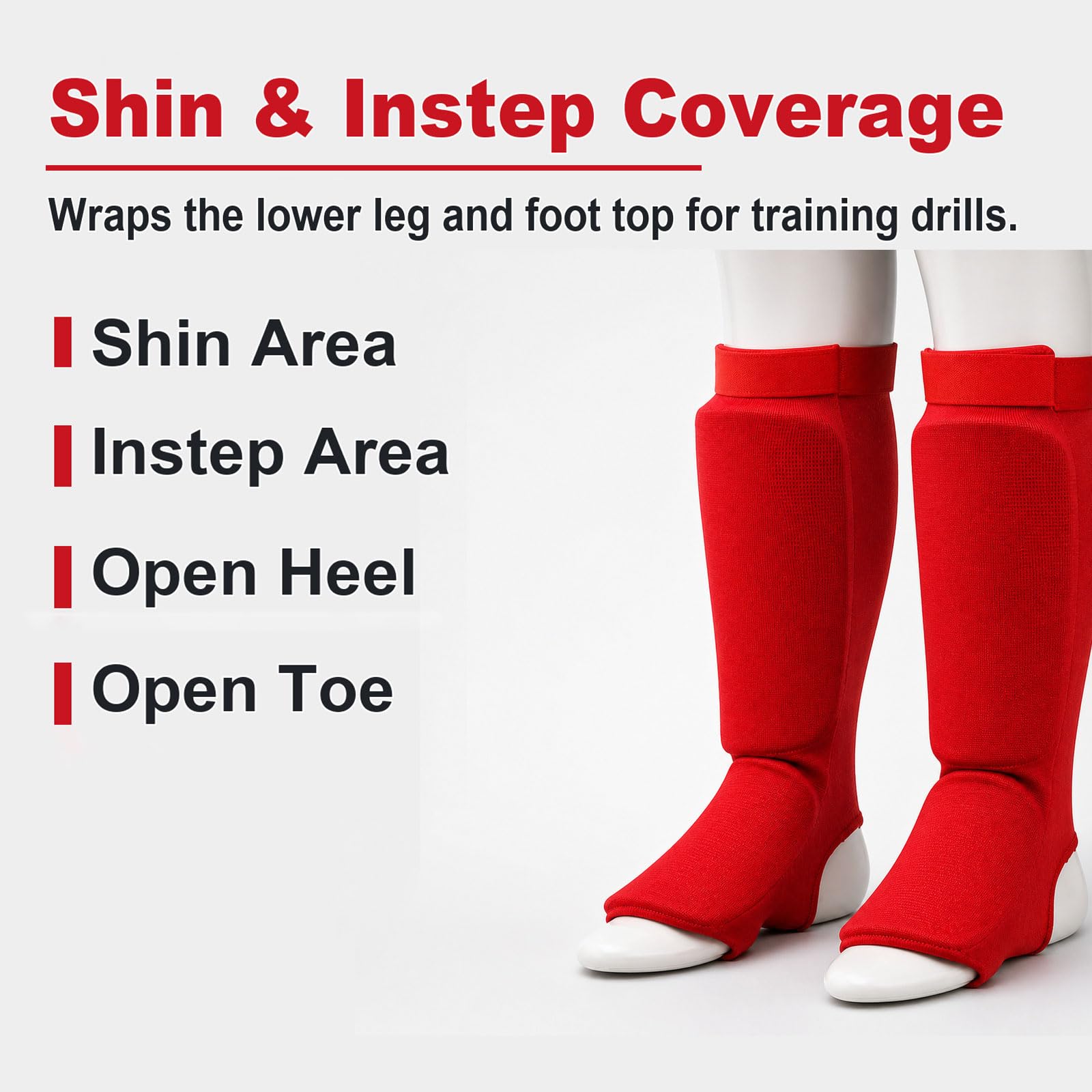 Piedi Protezione Shin Guard,Parastinchi Piedi Protezione Shin Guard,Paratibie,Regolabili,Comodo,Traspirante,per Boxe,Muay Thai,Sport da Combattimento e Allenamento Quotidiano