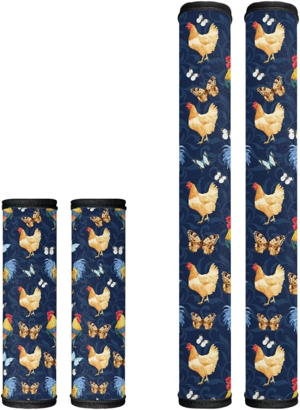 8 Pcs Refrigerator Door Handle Cover Set with Chicken Flower Print Dishwasher Door Cover for Kitchen Decor Fridge Microwave Handle Protector Set Washable Kitchen Appliances Accessories