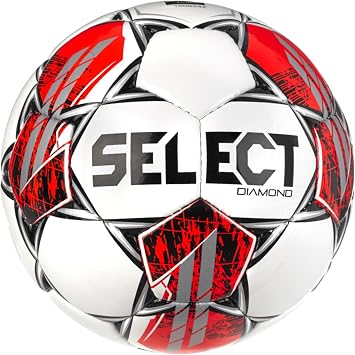 Select Diamond FIFA Basic V23 Ball 120068, Unisex, Soccer Ball, White/Red/Black, 4