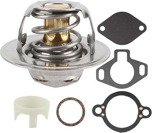 Miniatura 6 de 807252Q5 Kit de termostato 160 con funda de plástico compatible con Mercruiser 4.3L 5.0L 5.7L 7.4L 8.2L para motores GM
