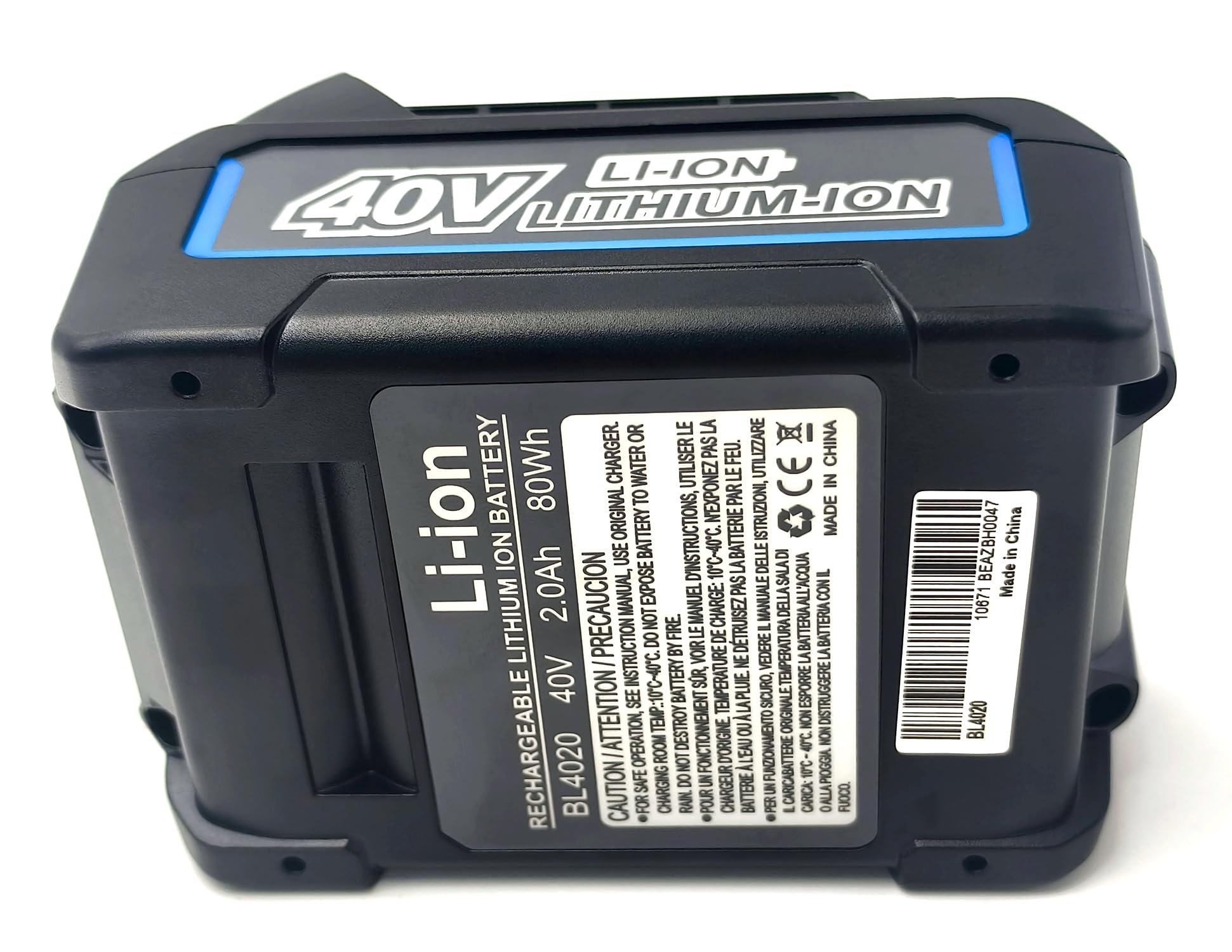 Batería de Repuesto BL4020 Compatibile con Makita 191L29-0 BL4020, 191B36-3 BL4025, 191B26-6 BL4040 Iones de Litio 40V 2,0Ah