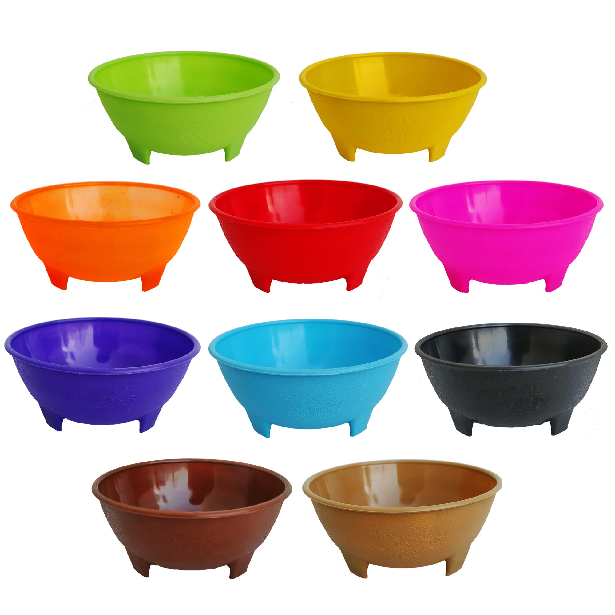 Buy 12 Salsa Guacamole Plastic s For Taco Party Bar 10 oz Molcajetes