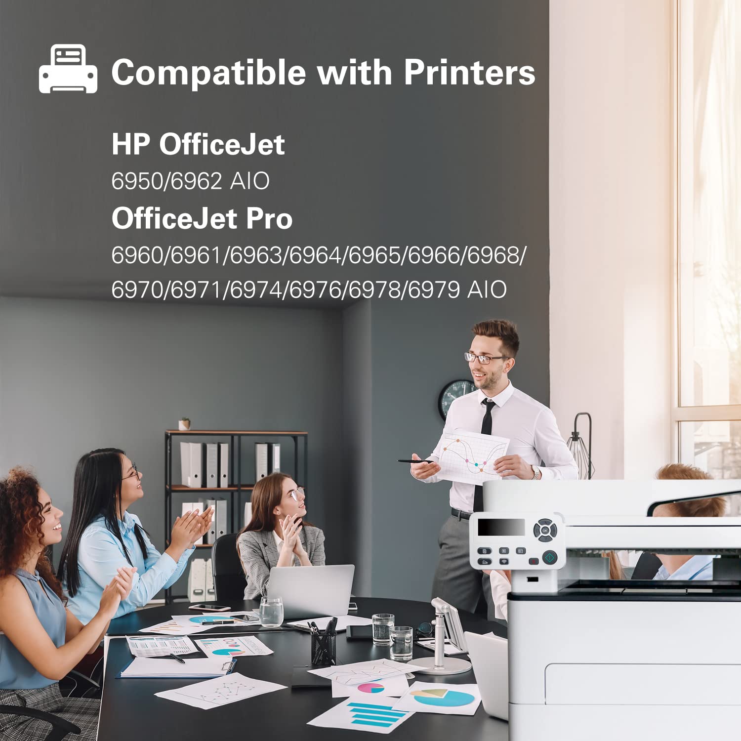G&G 903XL Lot de cartouches d'encre de rechange pour HP 903 XL 903XL pour HP Officejet 6950 Pro 6960 6970 Noir Cyan Magenta Jaune