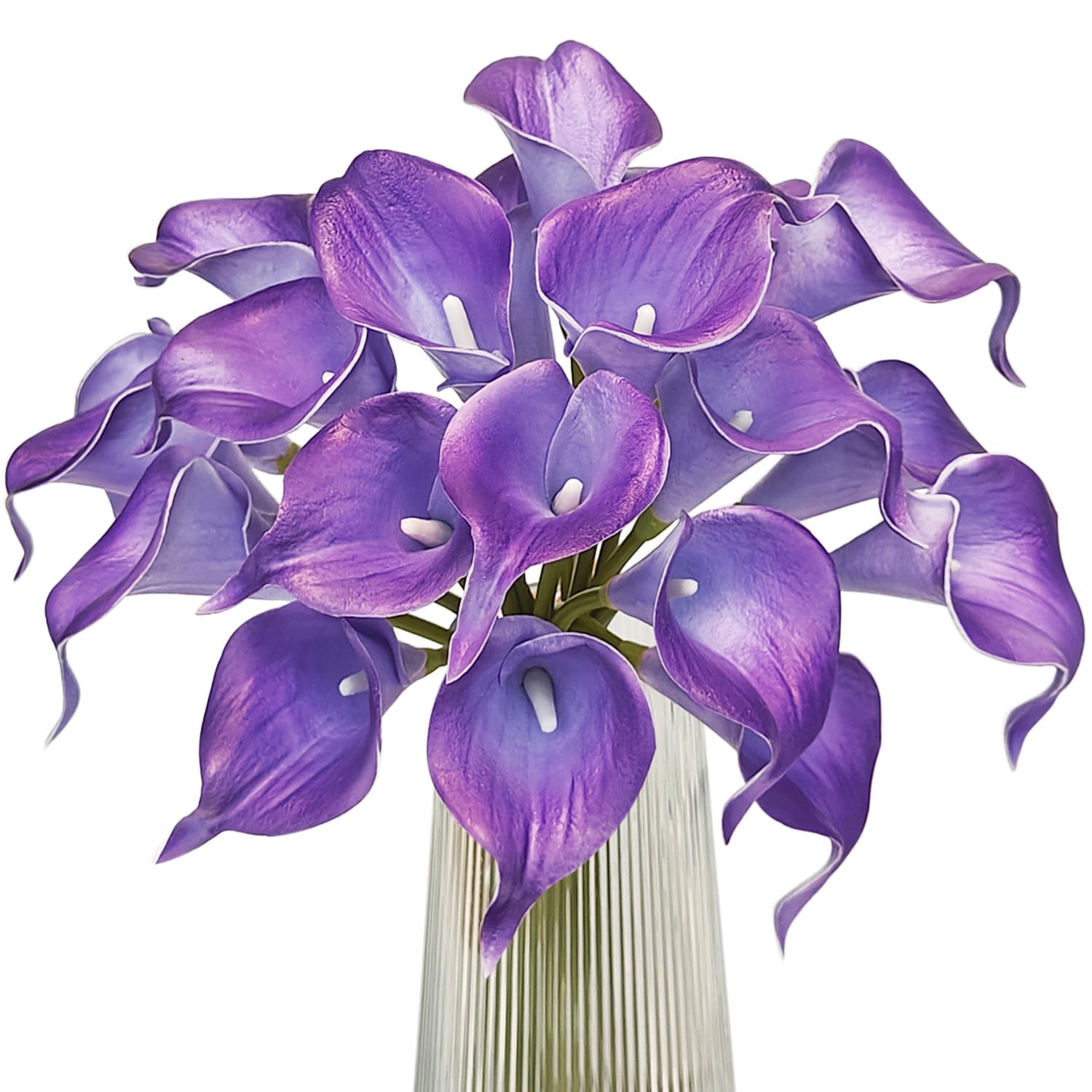 Letjolt Purple Calla Lily Artificial Flowers 20 Pieces