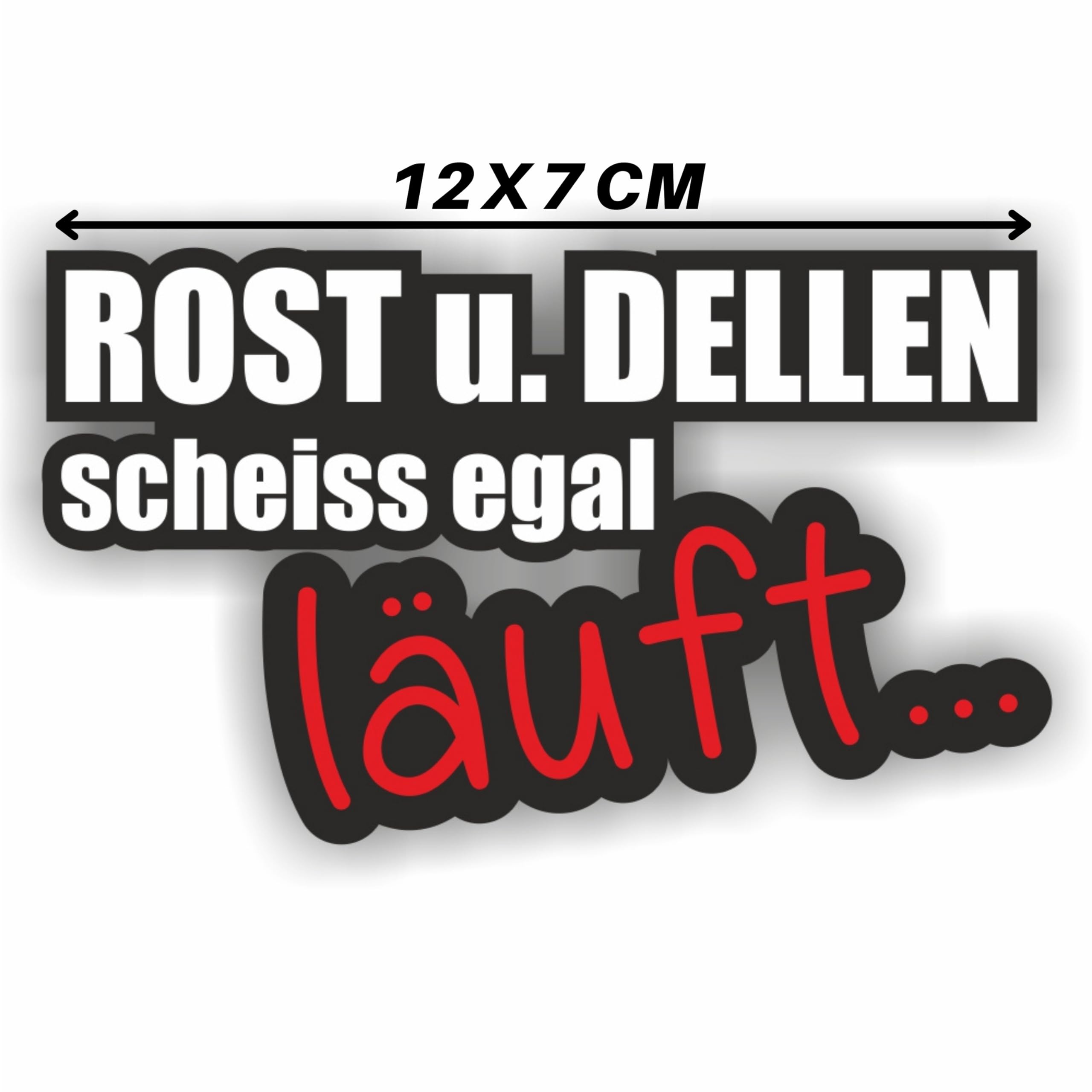 Folien-Zentrum - 2 adesivi per auto con scritta in lingua tedesca