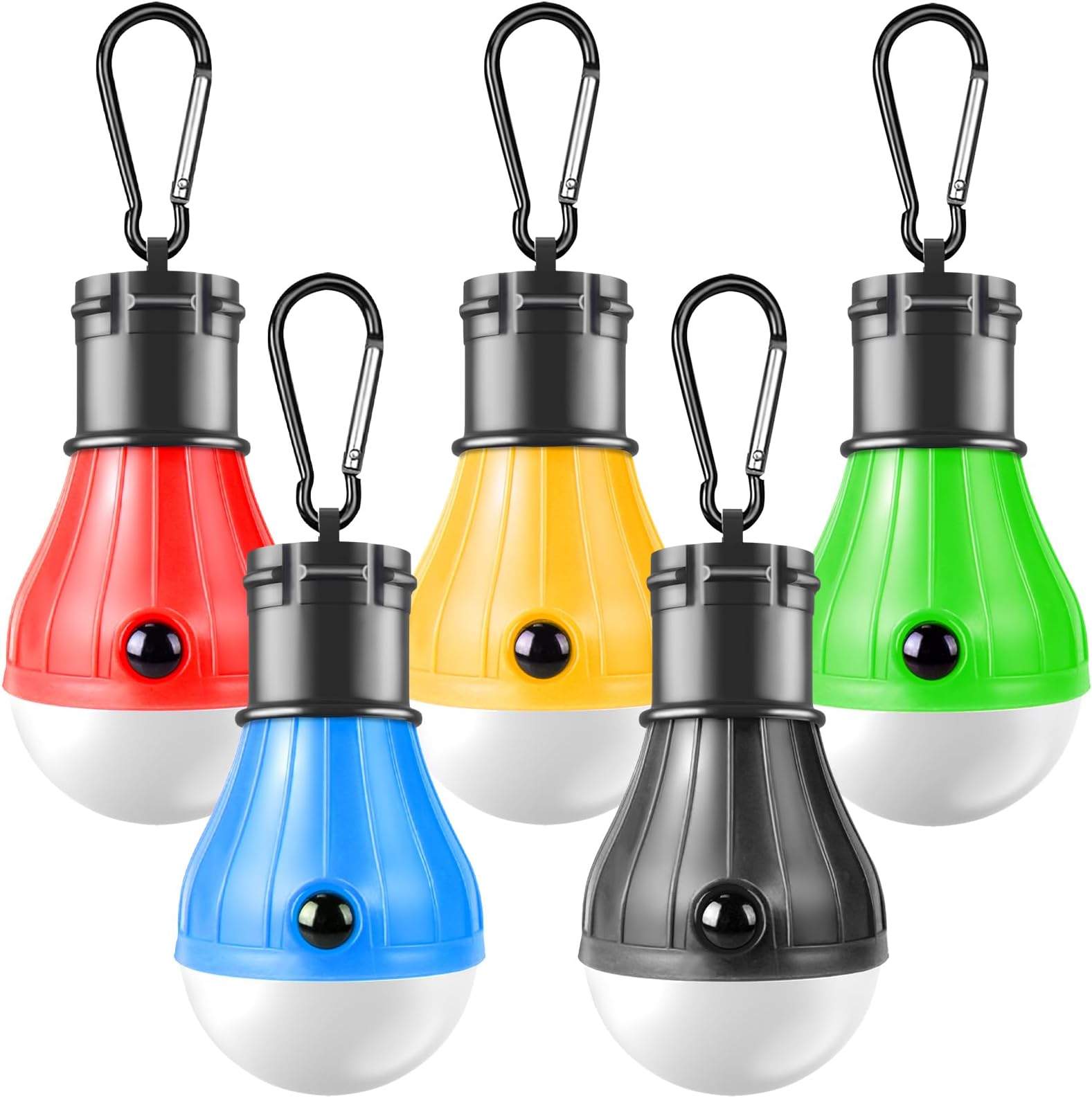 4-Pack Camping Lanterns With Clip Hooks - 3 Mode LED Battery Lights, Waterproof Emergency Tent Lights For Outdoor Adventures
