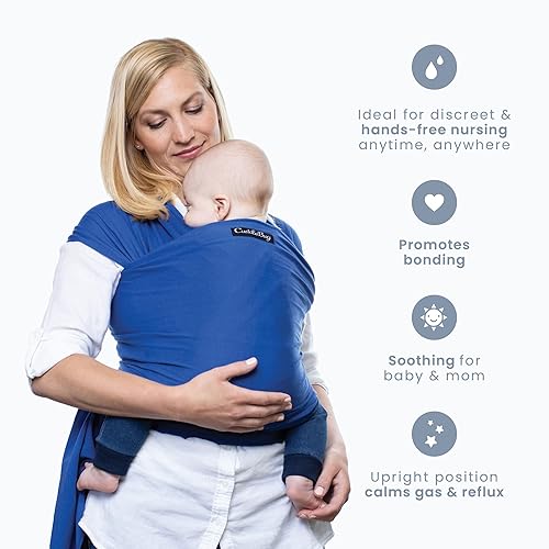 Miniatura 8 de CuddleBug Fular para bebé + portabebés - Recién nacidos y niños pequeños de hasta 36 libras - Manos libres - Tela suave y elástica - Ideal para baby