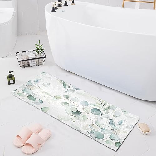 Miniatura 9 de Alfombra de baño de 39 x 20 pulgadas, suave, absorbente, peluda, antideslizante, lavable, para baño, bañera, ducha