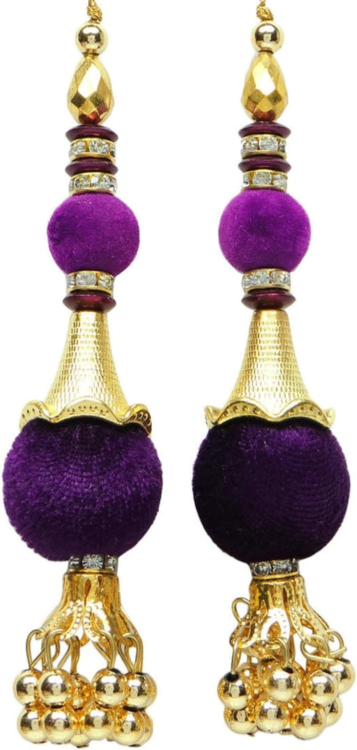 Knitwit Purple Blouse Latkans Beaded Decorative Accessory Sewing Accessories 1 Pair