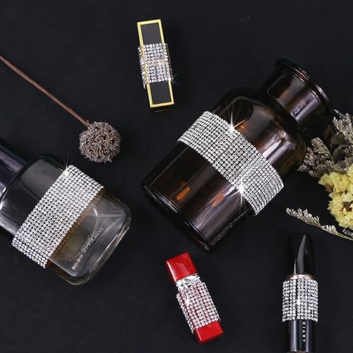 Miniatura 2 de Locacrystal Cintas de diamantes de imitación de cristal Bling autoadhesivas con hierro para manualidades, pegatinas de diamante de purpurina DIY