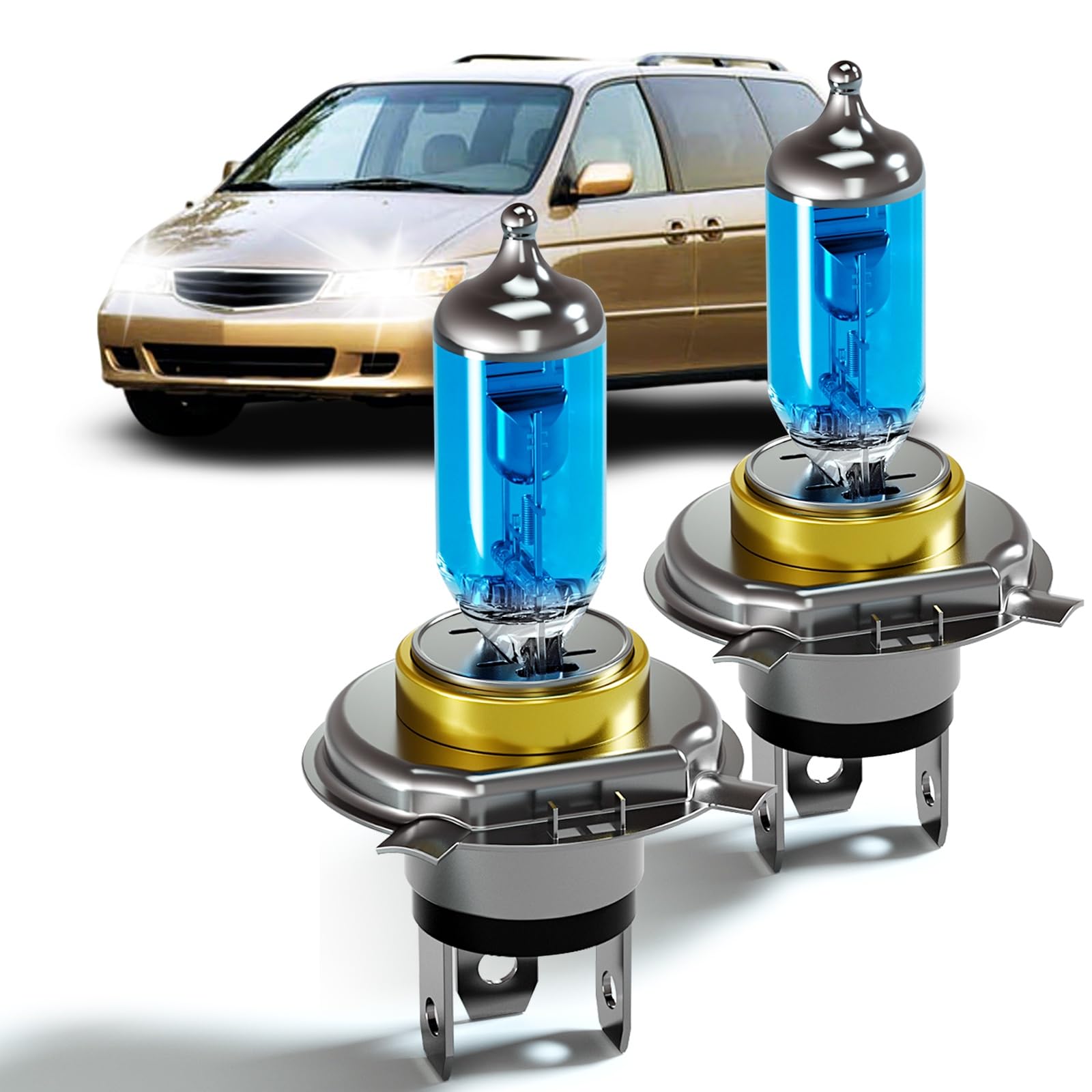 XFLHEHD Fits for 1995-2004 Honda Odyssey Halogen Headlight Bulbs Combo
