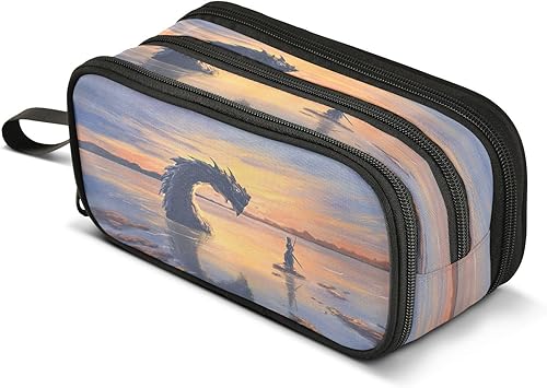 Miniatura 1 de ALAZA Estuche de lápices de dragón de fantasía de gran capacidad, estuche para lápices de oficina y universidad, bolsa de almacenamiento grande para