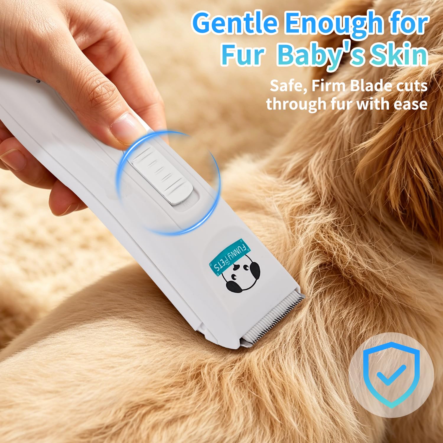 Tife Tondeuse pour chien à faible bruit, kit de toilettage pour animaux domestiques, tondeuse électrique silencieuse sans fil