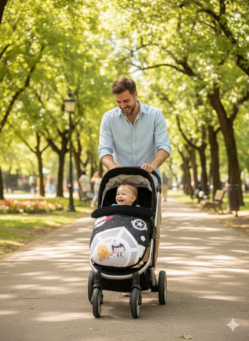 Conjunto de saco más manoplas para silla de paseo universal, saco bebe invierno más manoplas con polar extrasuave, saco carro bebé impermeable, desmontable, doble apertura, resistente hasta -15 grados