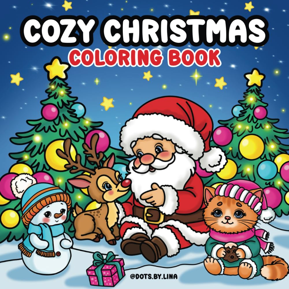 Amazon.com: Cozy Christmas: Coloring Book for Kids and Adults Featuring Variety of Holiday ...