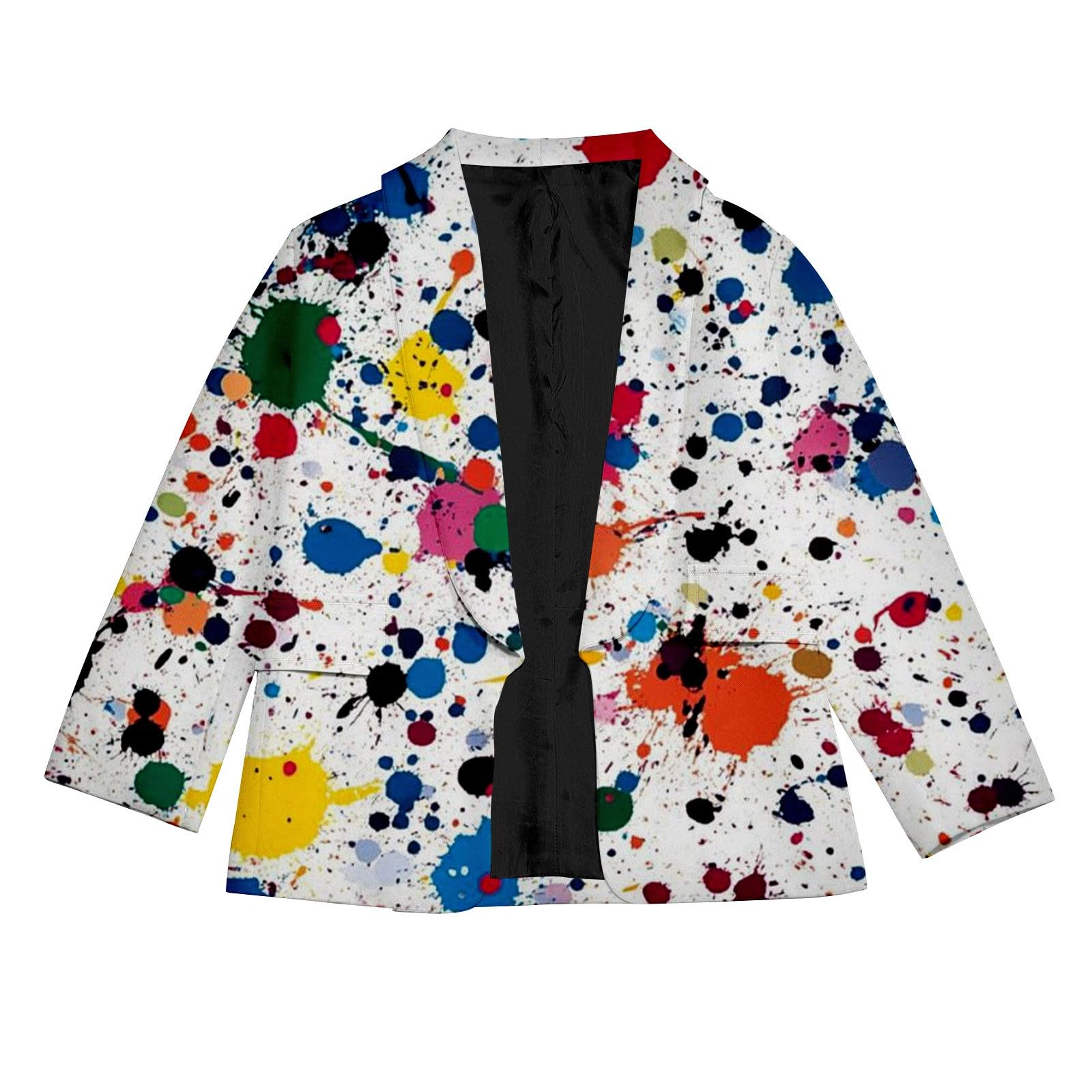 Generisch Strass Jack Enfants Garçons Filles IColorful Sp Lashed Ink Personnalité Imprimée Veste De Costume Dos Avec