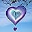 DJUAN Wind Spinner Purple-Green Gradient Love Heart 3D Metal Hanging Wind Spinners Worth Gift Stainless Steel Yard Art Decorations Indoor/Outdoor Kinetic Wind Sculptures & Spinners