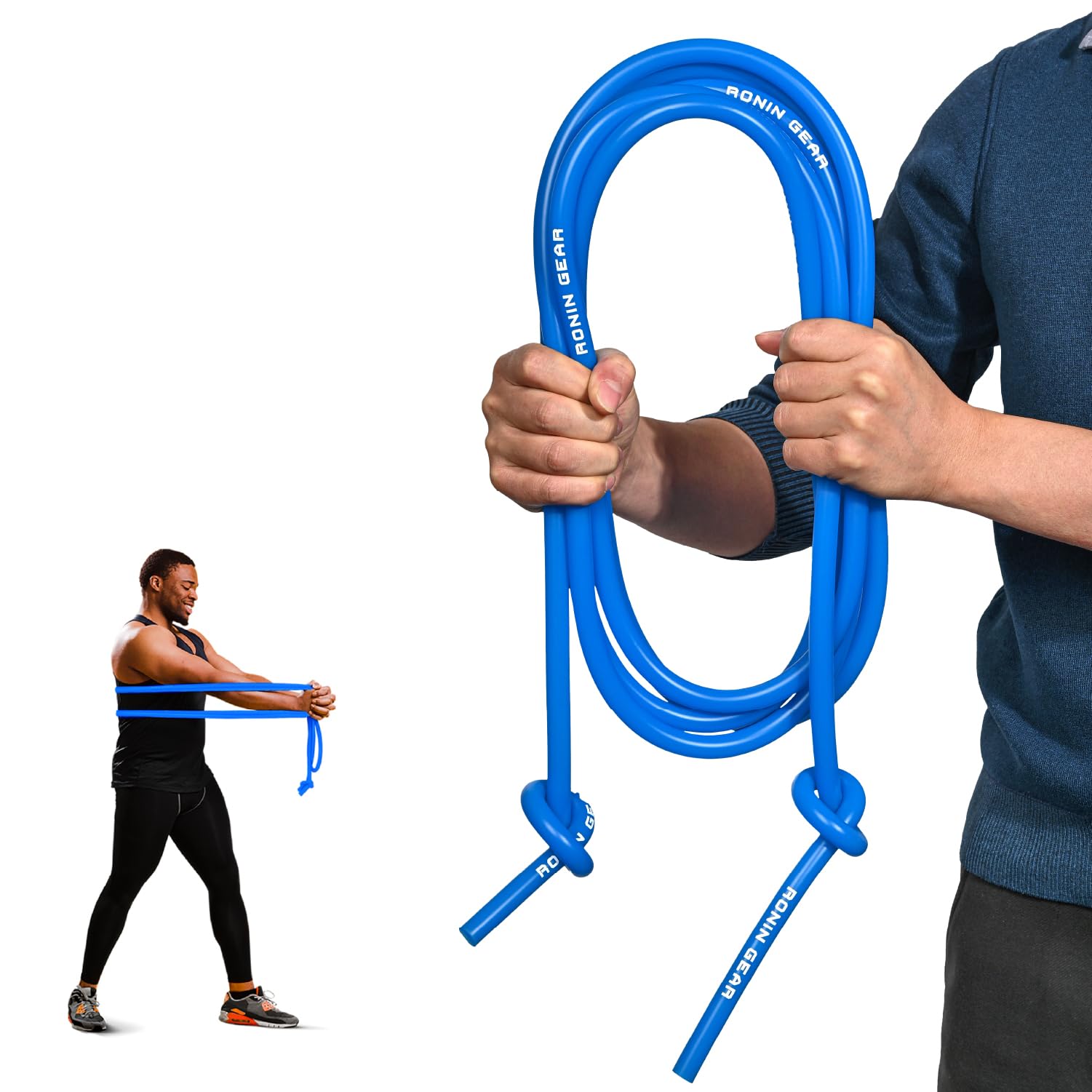 Bandas de resistencia – Resistencia de 88 libras – Azul – Bandas de entrenamiento de fuerza – Bandas elásticas de entrenamiento – Bandas de resistencia de lucha libre – Equipo de fitness y