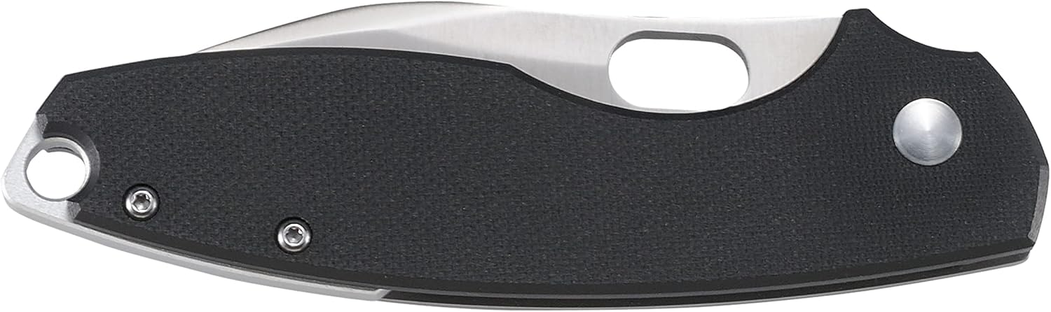 CRKT Pilar III Everyday Carry EDC Pocket Folding Knife with Frame Lock: Stainless Steel Plain Edge Blade, G10 Handle, Pocket Clip, 5317