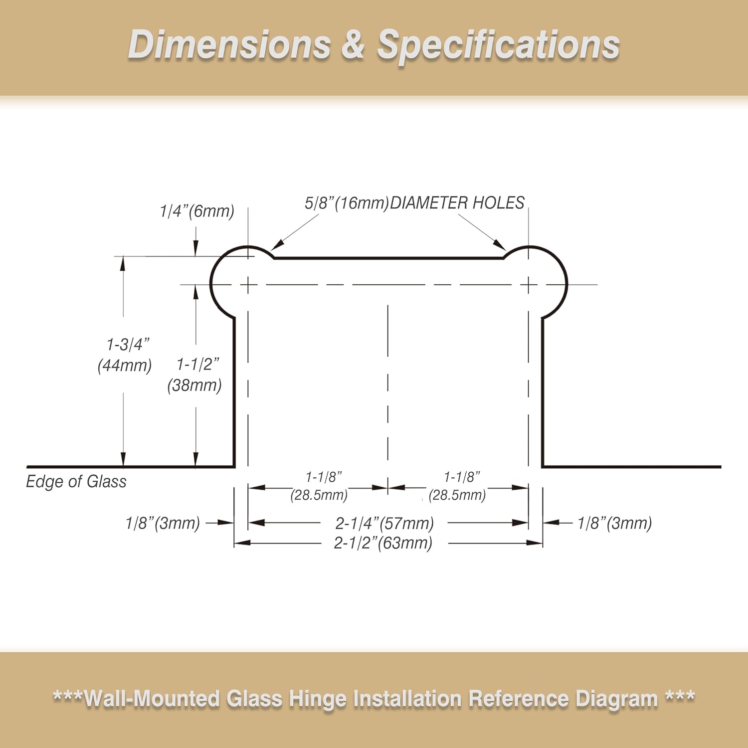 Brass Glass Door Hinge, 90 Degree Shower Door Hinges, Heavy-Duty Shower Door Replacement Kit for 5/16"-1/2"(8-12mm) Frameless Glass Doors, Brushed Nickel