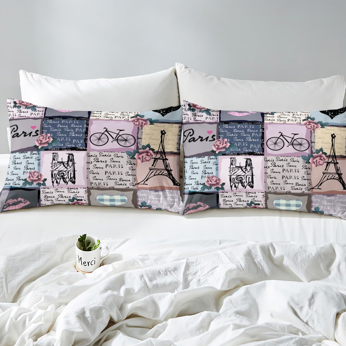 Set di biancheria da letto per bambini e ragazze, con motivo margherita, colore: rosa