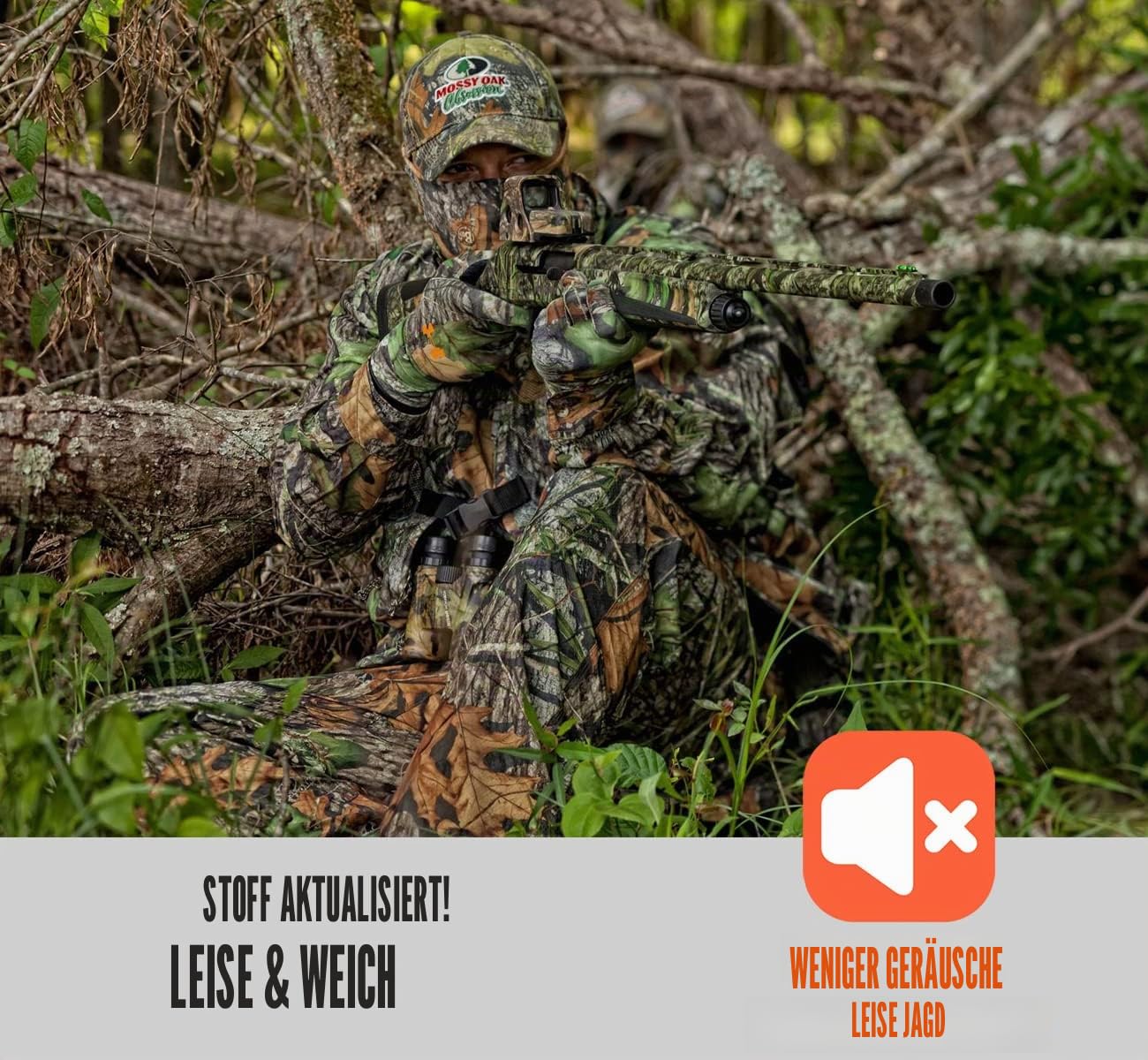 CARWORNIC Herren Real Tree Tarnjacke Outdoor Jagd Softshelljacke Wasserdichte Militär Taktische Jacke Fleece Kapuzenjacke