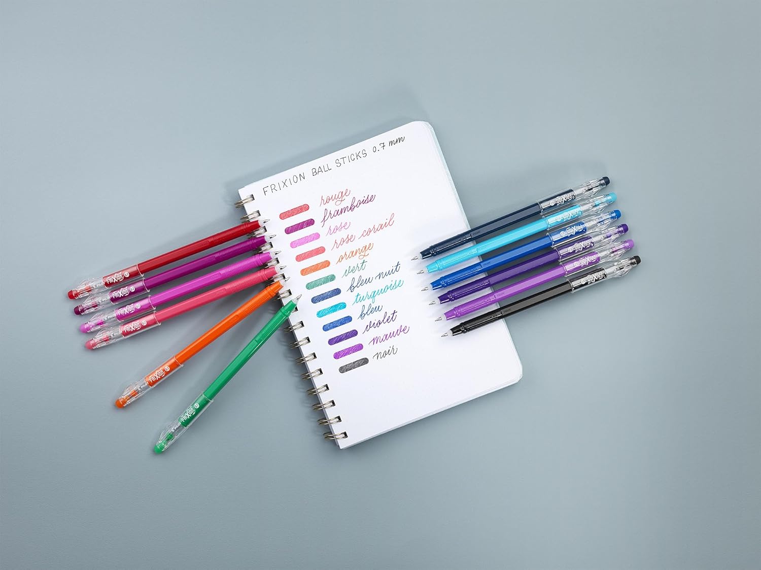 PILOT FriXion Ball Stick 07-0.7mm Nib Tip - Erasable Gel Ink Pens - In Wallet Packaging (Teacher's Wallet of 10)
