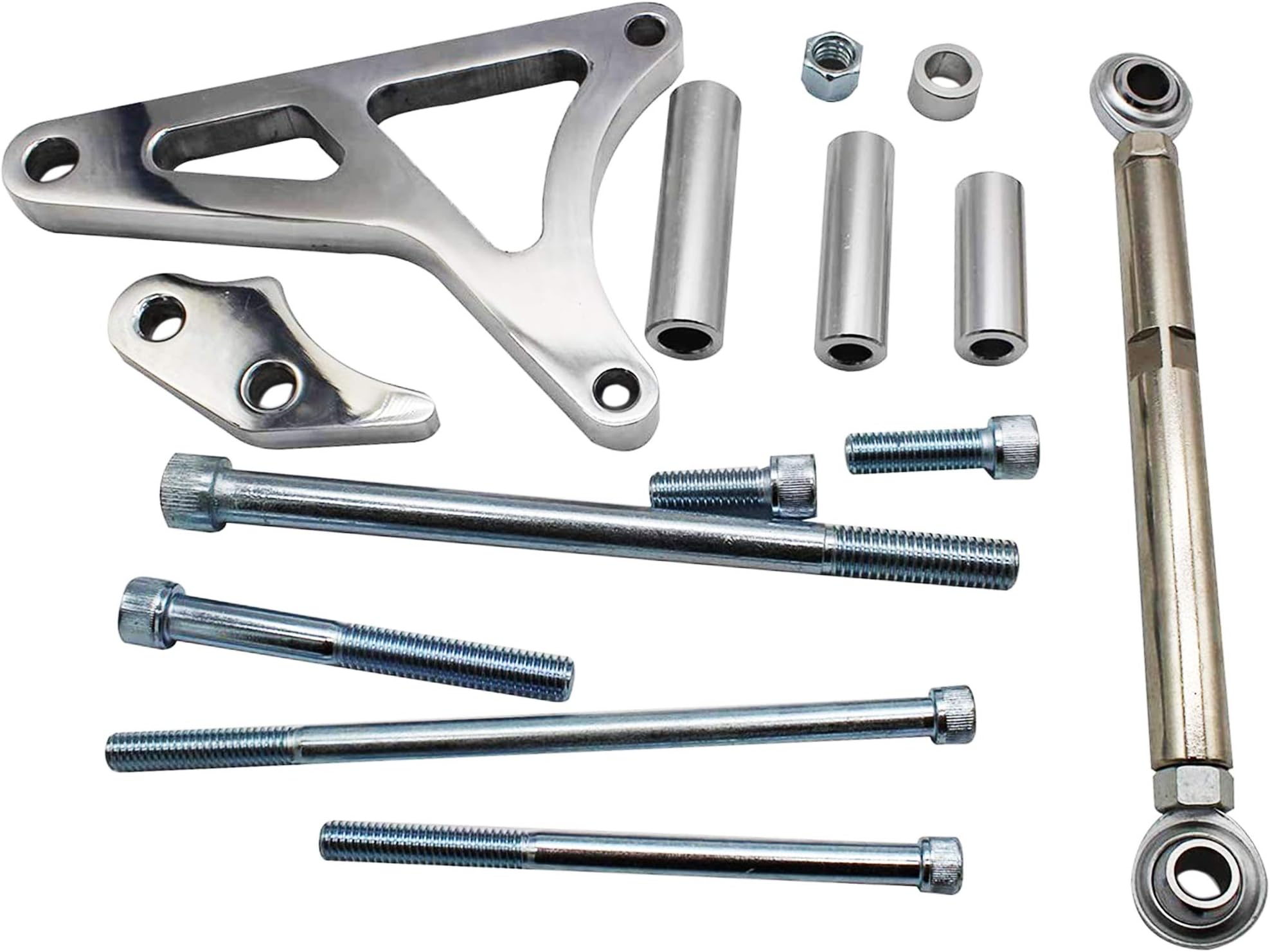Aluminum Alternator Bracket Kit for Small Block SB Ford 289 302 347, Billet Polished Mounting Generator Bracket Accessories Kit