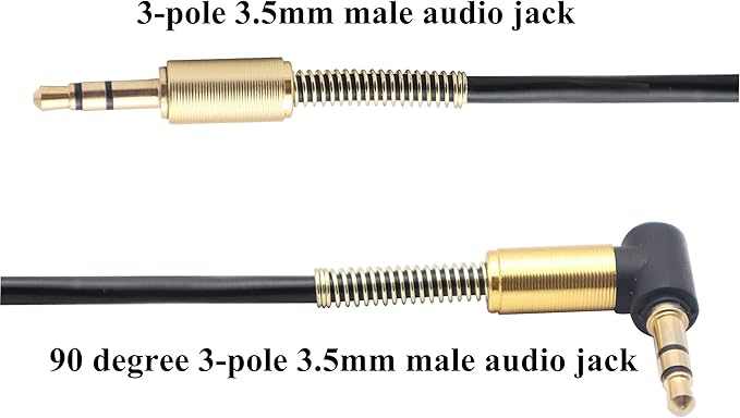 Cable Enrollado 3.5mm - TRS Estéreo Macho 90° a Macho 1.5m miniatura 3