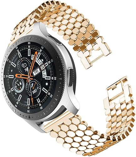 Miniatura 10 de Correas compatibles con Samsung Galaxy Watch de 1.81 pulgadas  Galaxy 3 de 1.77 pulgadas  Gear S3, correa de repuesto de malla metálica de acero