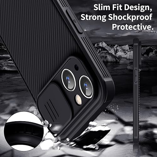 Miniatura 4 de Hitaoyou Funda magnética para iPhone 13, funda protectora de cámara para iPhone 13 compatible con carga MagSafe con cubierta deslizante para lente,