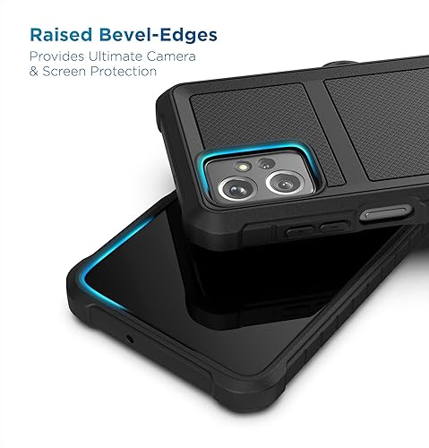 Miniatura 4 de Encased Funda de cinturón resistente para Moto G Power 5G 2023, funda protectora de cuerpo completo con protector de pantalla templado y clip de