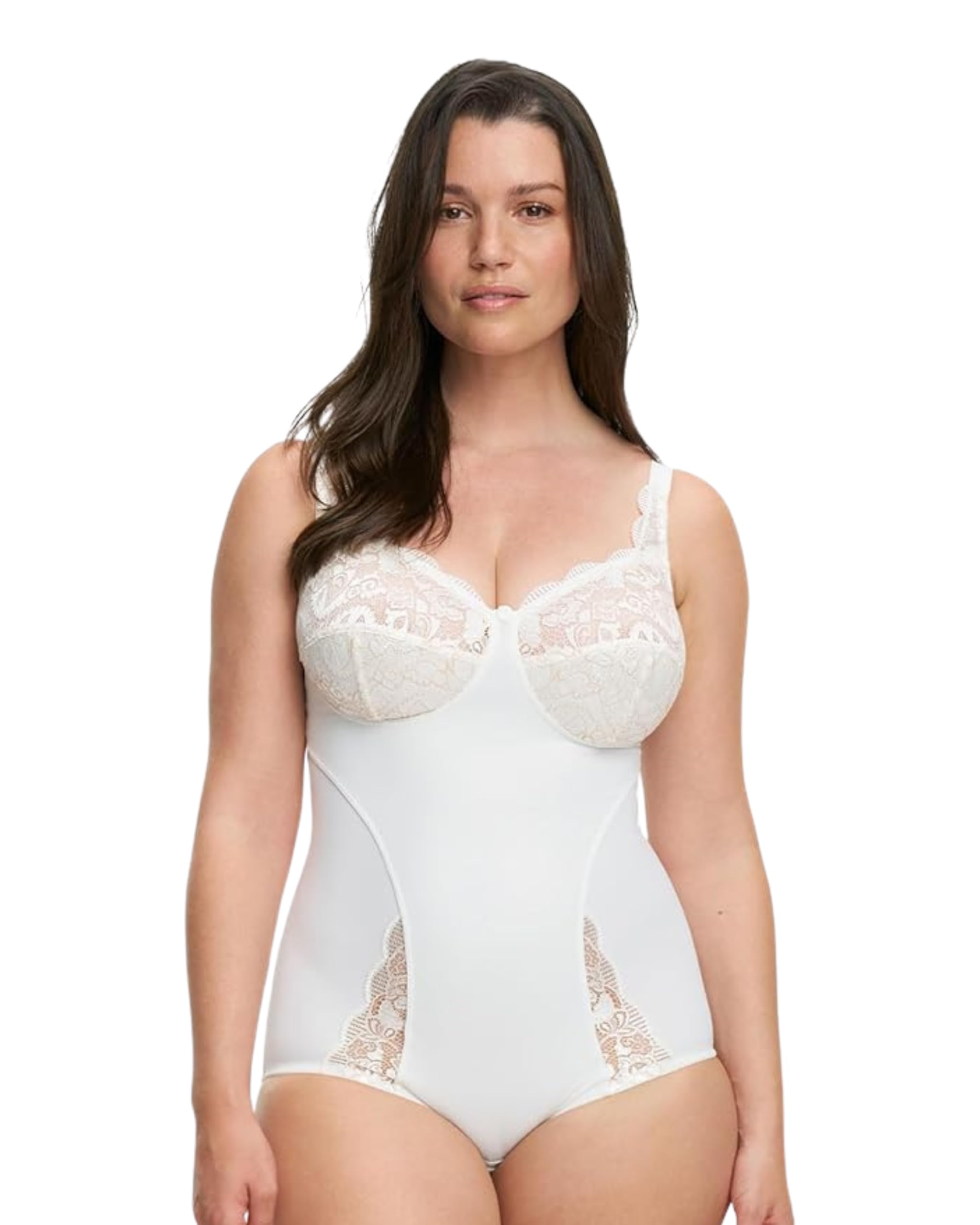 Susa Damen Body ohne Bügel - Latina 6538 - Bequeme Shapewear Mieder für Frauen - Figurschmeichelndes Design - Ideal für Alltag & besondere Anlässe - Vanilla