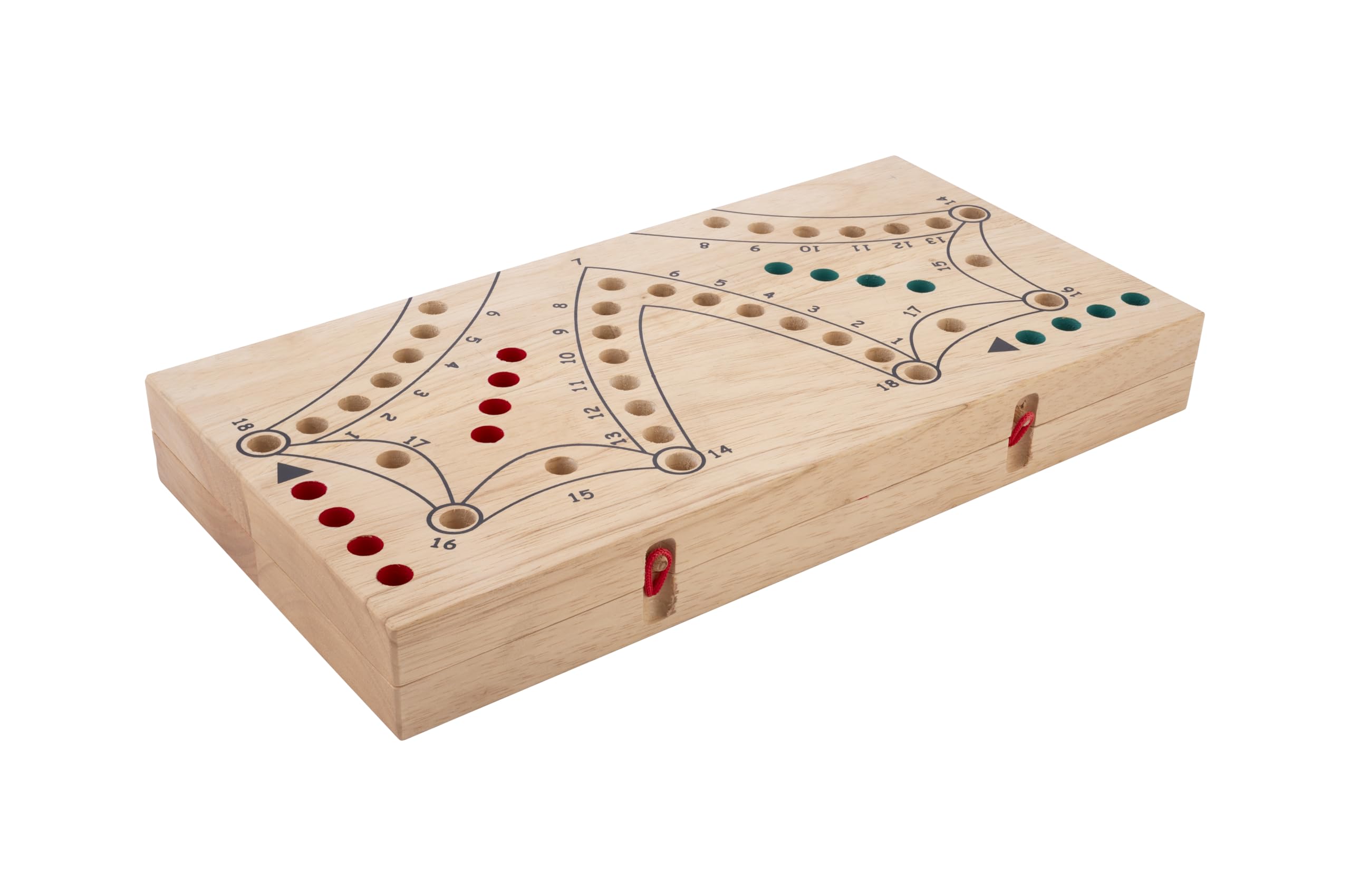 Engelhart, 350263, XL Wooden Tock Game with Folding Hevea Wood Case, Traditional Canadian Board Game, 2 to 4 Players - Image 4