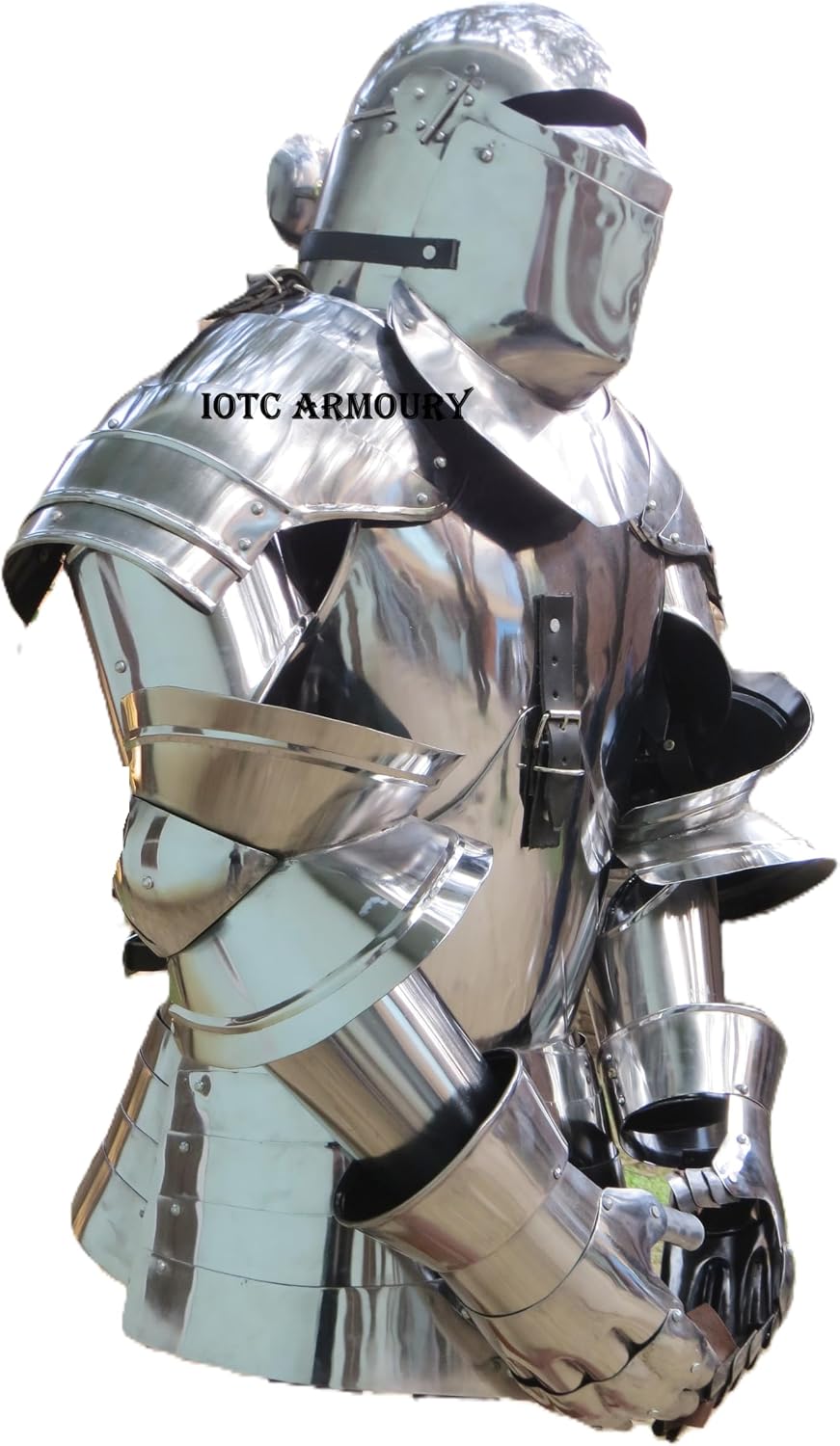 Medieval Basicent Helmet Combat Wearable Half Suit of Armor LARP SCA Renaissance Armor Halloween Costume