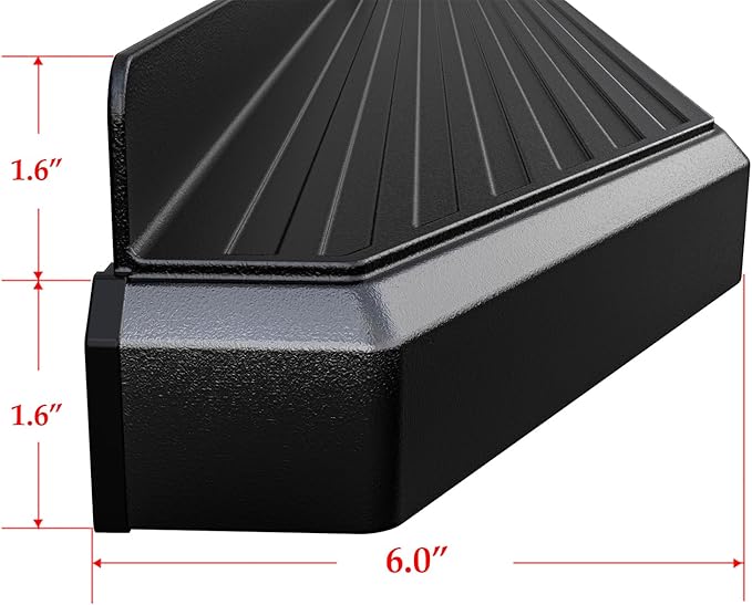 Estribos APS 6in Acero Inoxidable Negro para Chevy Silverado GMC Sierra miniatura 3