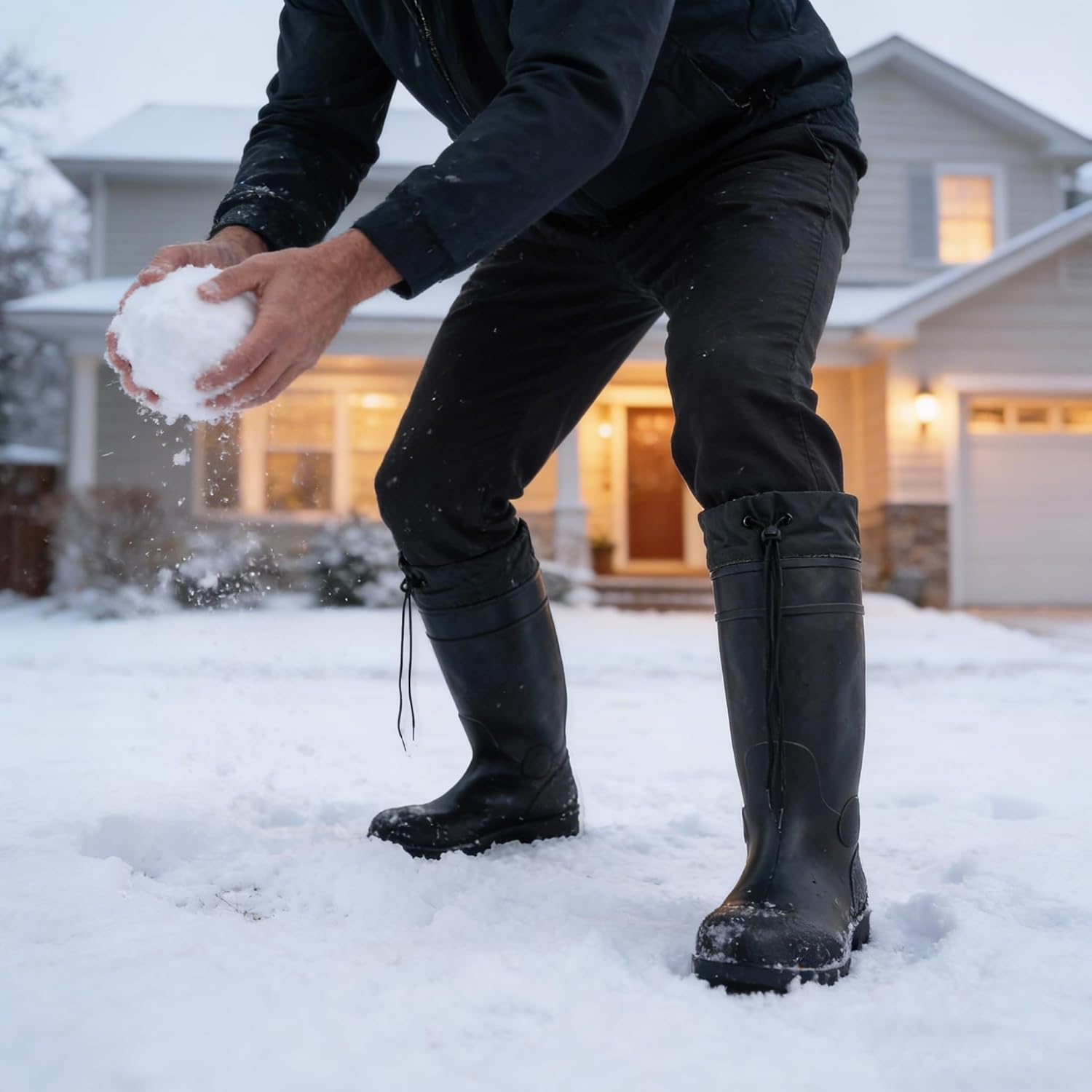 Rain Boots Knee High for Men Waterproof Boot with PVC Rubber Mud Boots Mens, Comfort Lightweight Gardening Fishing Shoes for Yard Farm Outdoor Work - Image 9