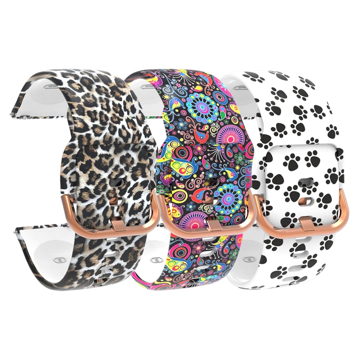 3-Pack Bands Compatible with RADLEY Series 32/Series 20/Series 19/Series 46/Series 10 Strap, Replacement Adjustable Wristband Replacement Printed Pattern Watch Band Bracelet for Women (Pack3-D)