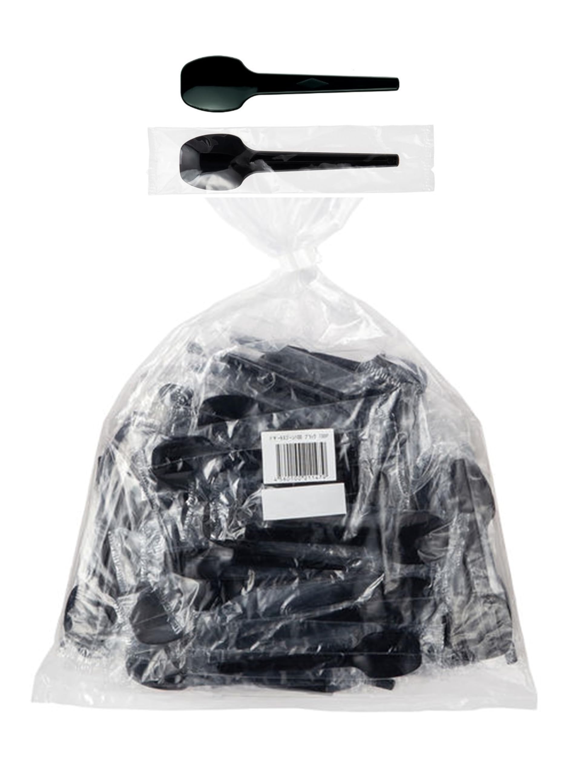 ストリックスデザイン 使い捨て ミニスプーン 日本製 業務用 100本 10cm ブラック 個包装 試食 デザート TS-420A